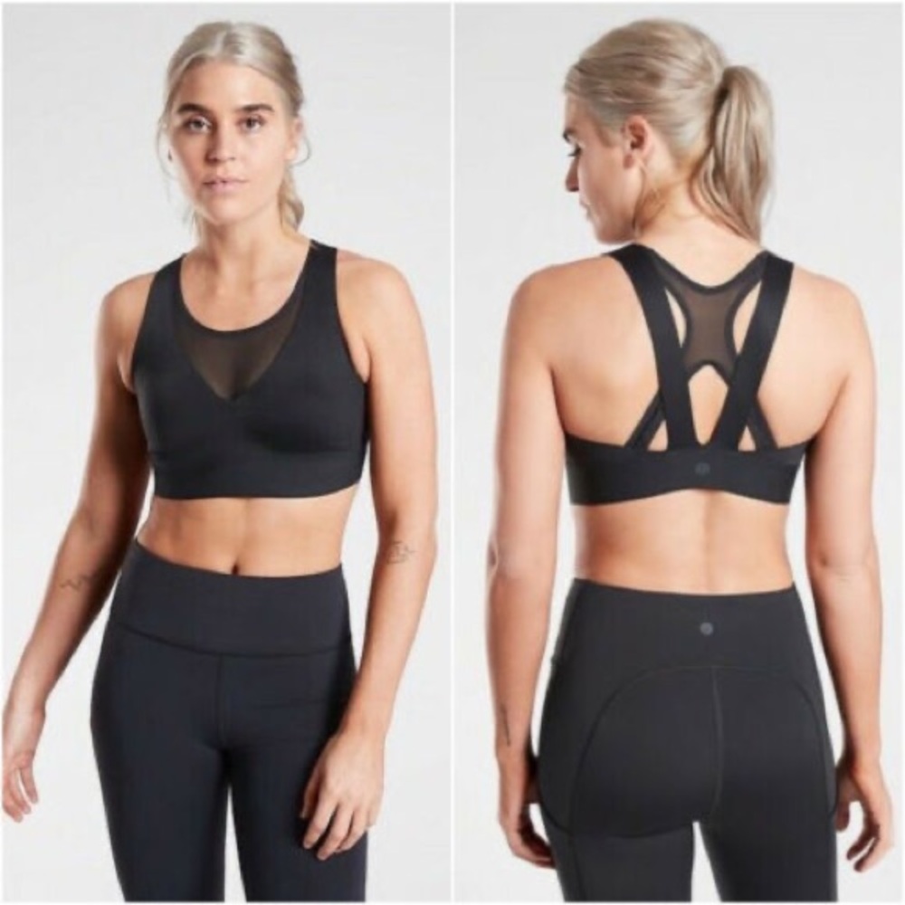 NWT Reversible Athleta Bra Black XS Neutral Sports Bra Wire-free Wireless